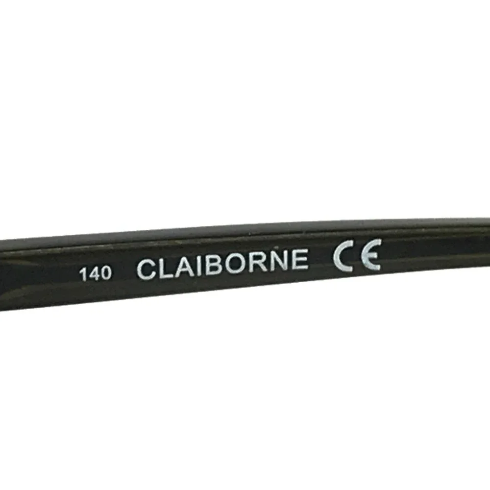 Claiborne Eyeglasses Frames CB225 0DT8 Black Green Olive Half Rim 53-17-140